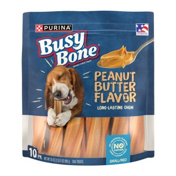 Busy Purina Bone Large Dog Chews With Peanut Butter Flavor, 35 oz