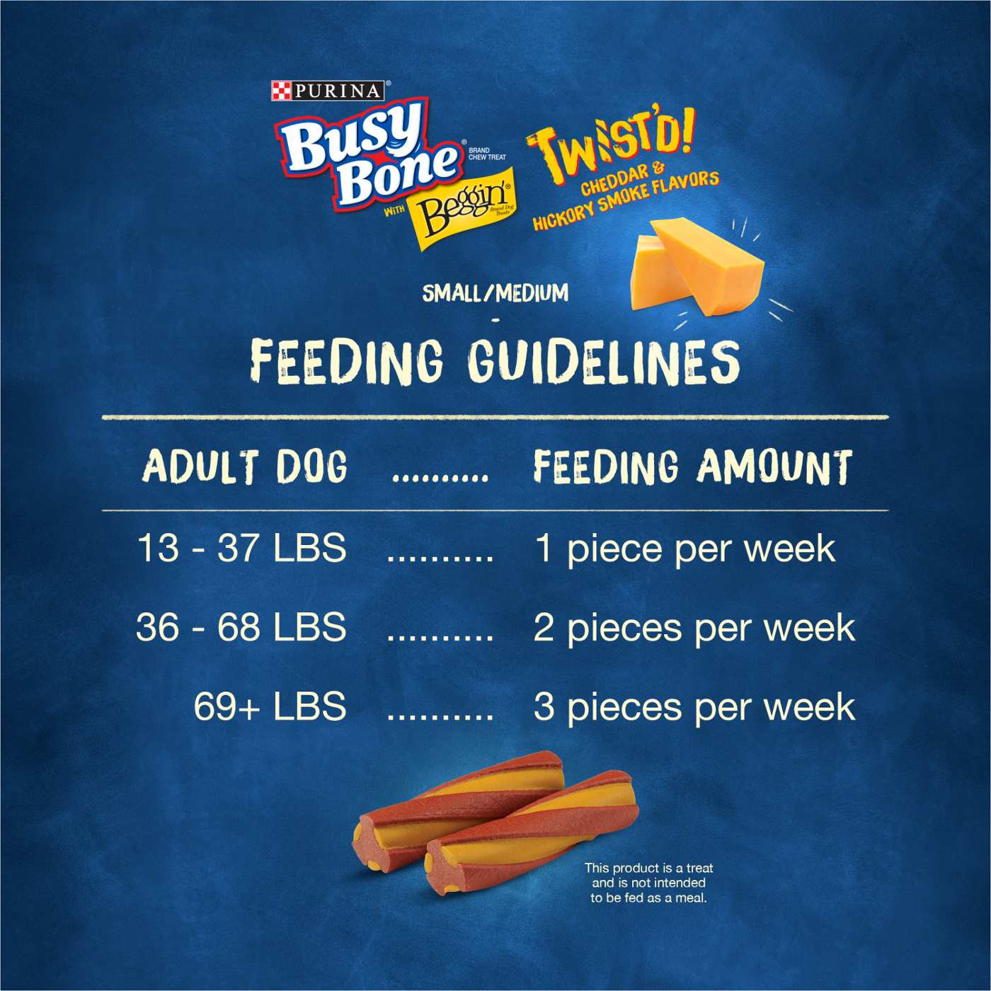 Busy Bone Beggin' Twist'd Cheddar & Hickory Smoke Flavor Small & Medium Dog Treats; image 3 of 6