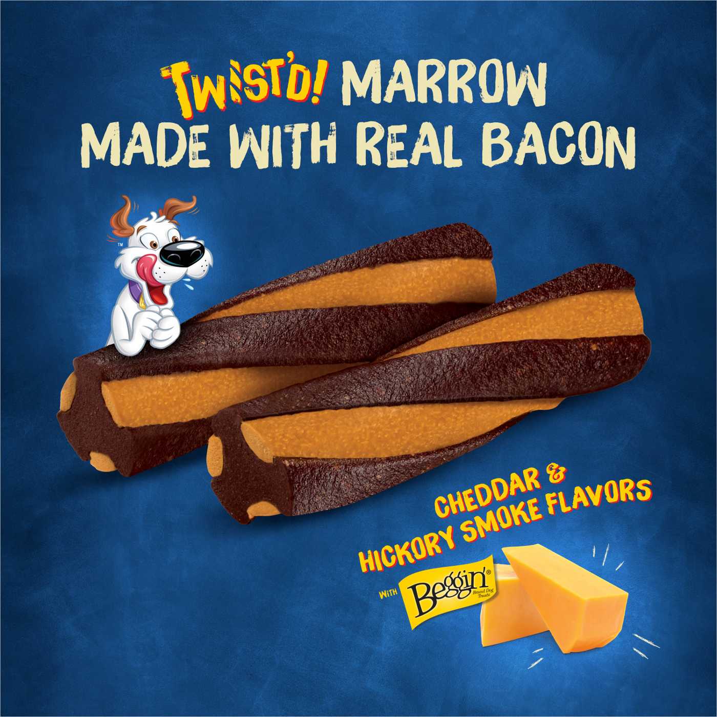 Busy Bone Beggin' Twist'd Cheddar & Hickory Smoke Flavor Small & Medium