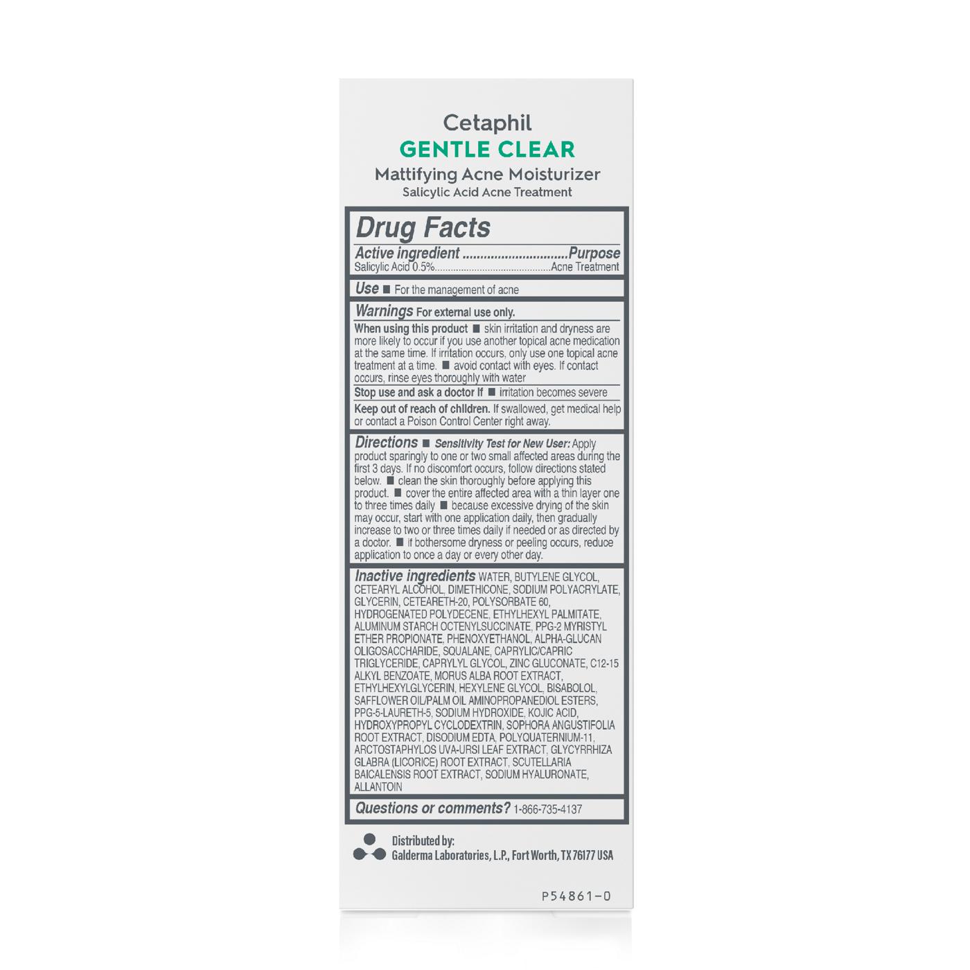 Cetaphil Gentle Clear Mattifying Acne Moisturizer; image 8 of 11