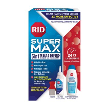 RID Super Max 5-in-1 Complete Lice Elimination Treatment Kit
