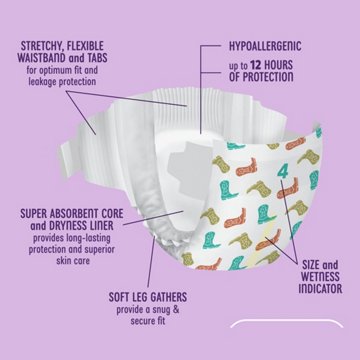 H-E-B Baby Medium Pack Diapers - Size 4, 92 ct