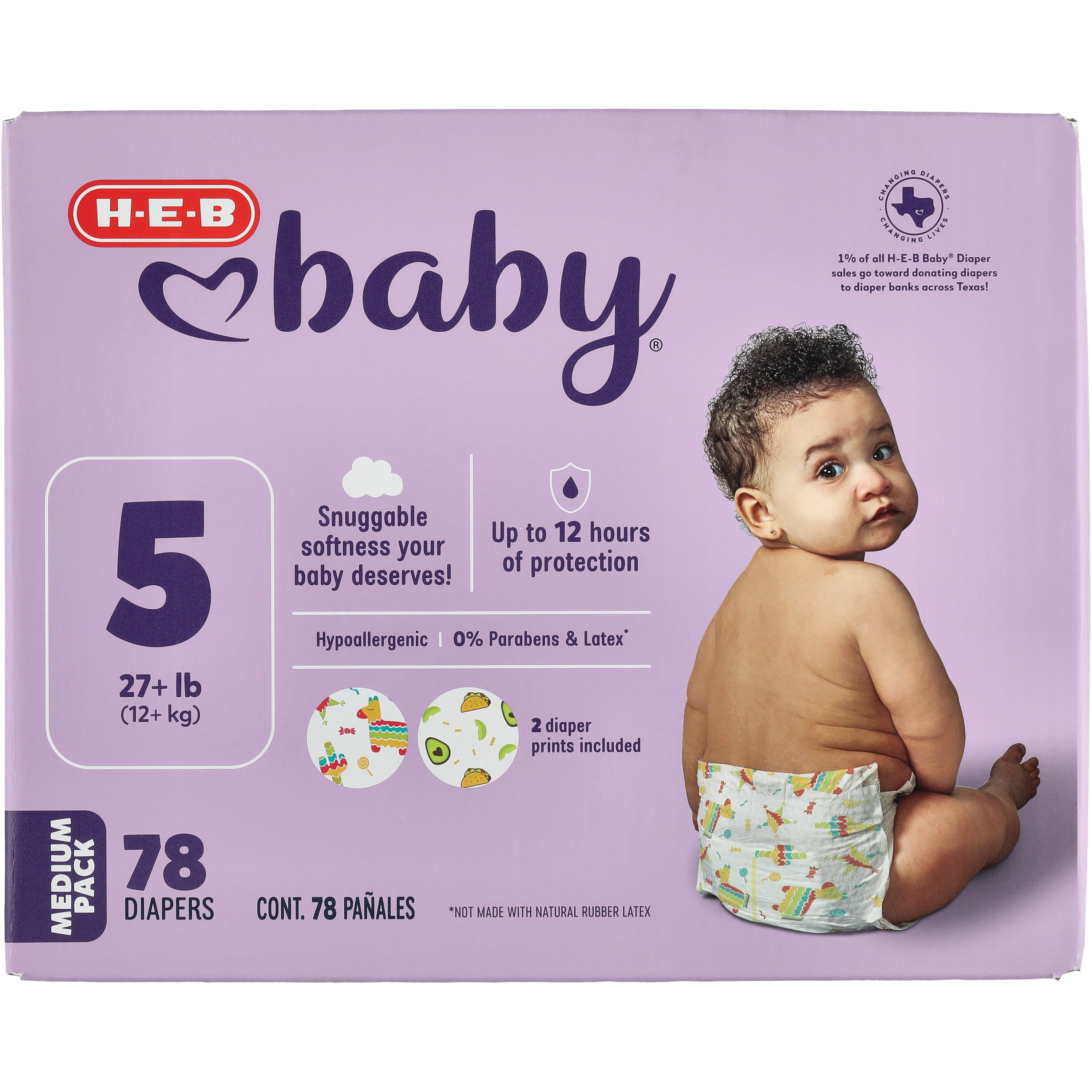 HEB Baby Plus Pack Diapers Size 5 Shop Diapers at HEB