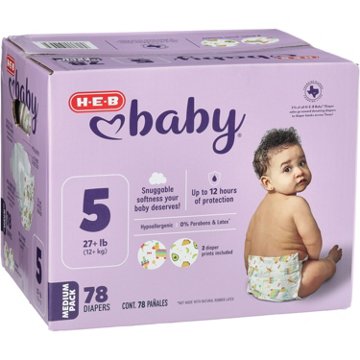 H-E-B Baby Medium Pack Diapers - Size 5
