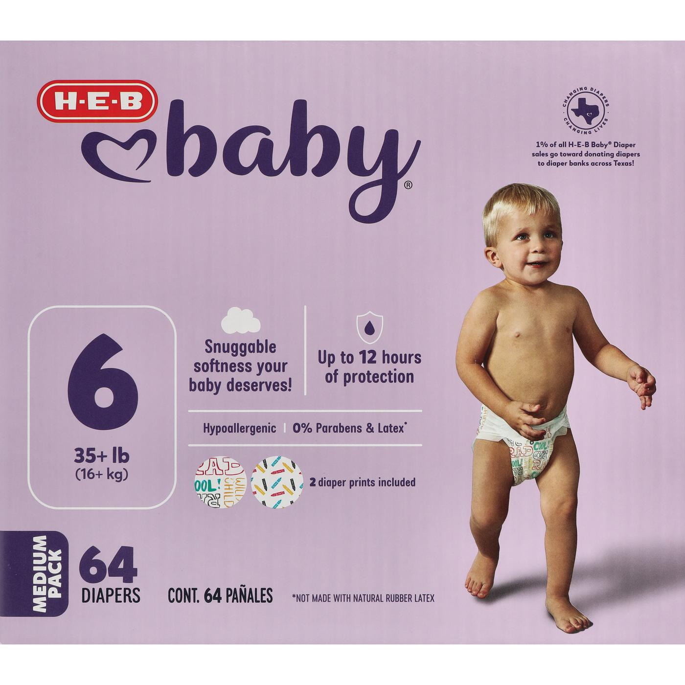 H-E-B Baby Texas-Size Pack Diapers - Size 4 - Shop Diapers at H-E-B