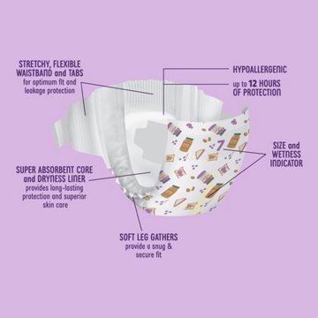 H-E-B Baby Medium Pack Diapers - Size 7, 56 ct