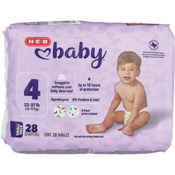 H-E-B Baby Small Pack Diapers - Size 4