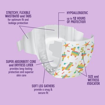 H-E-B Baby Small Pack Diapers - Size 5, 24 ct