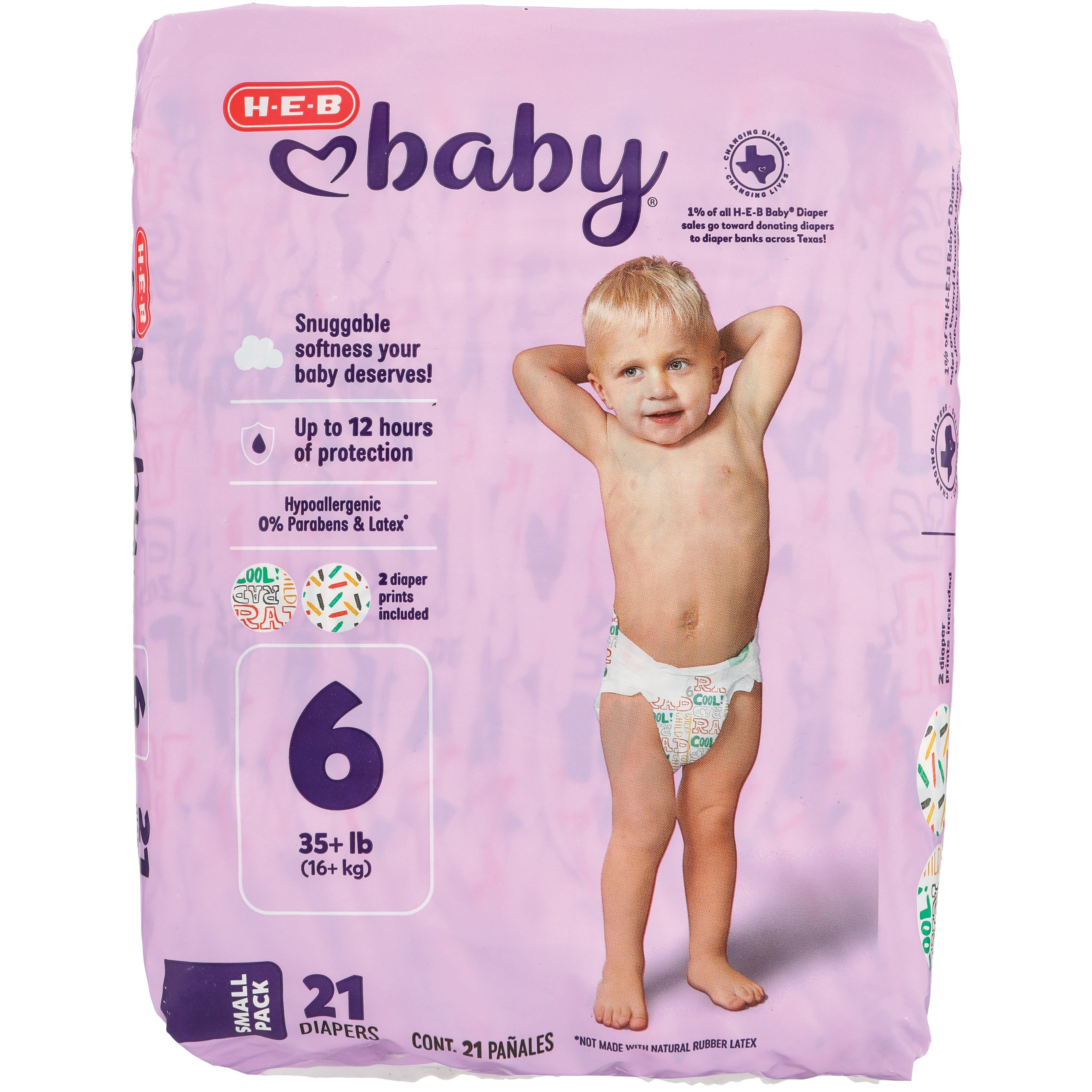H-E-B Baby Small Pack Diapers - Size 6 - Shop Diapers at H-E-B