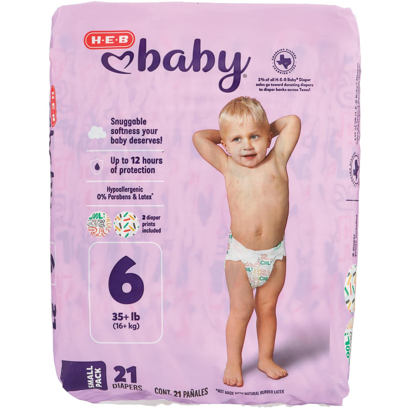 H-E-B Baby Small Pack Diapers - Size 6; image 1 of 6