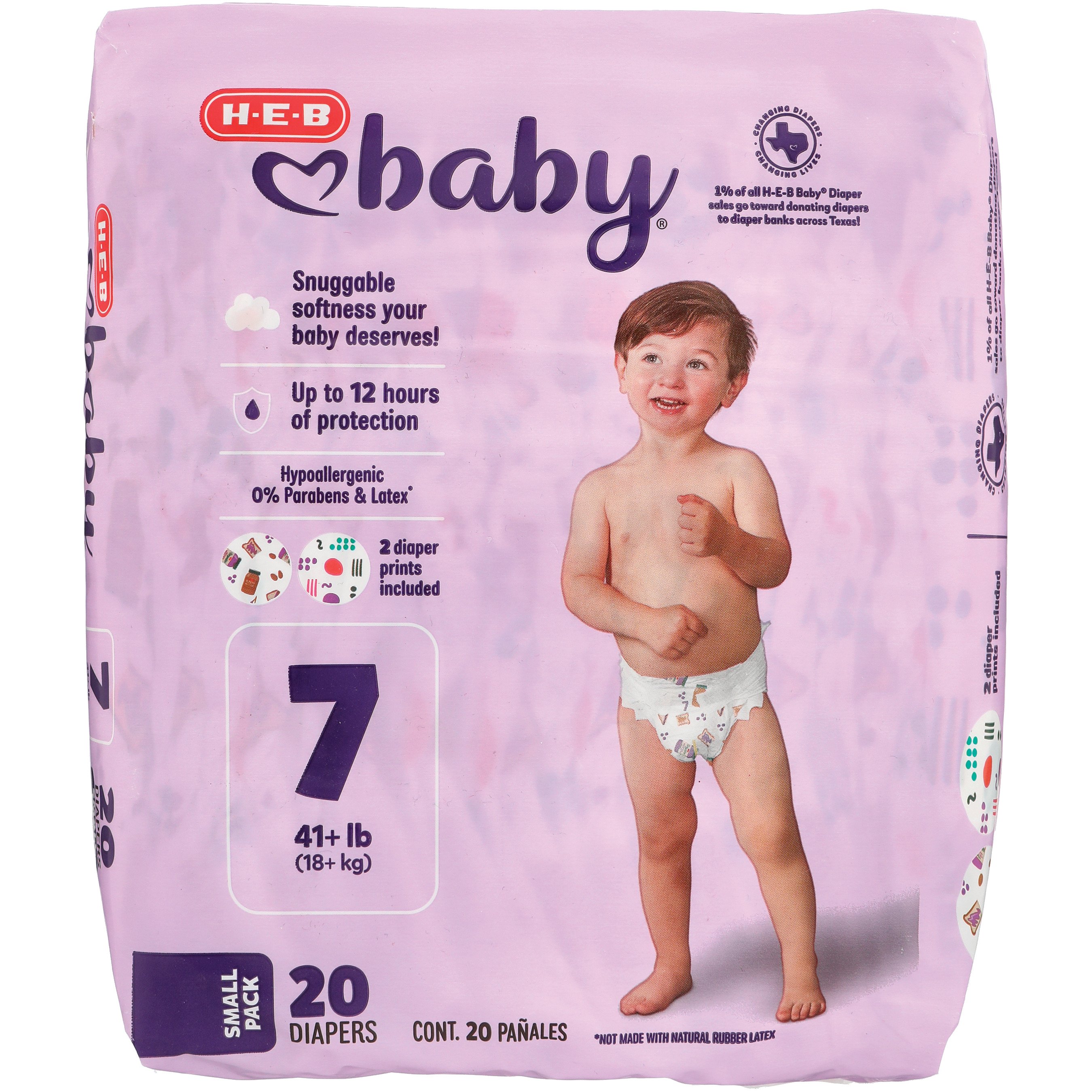 H-E-B Baby Plus Pack Diapers - Size 7 - Shop Diapers at H-E-B