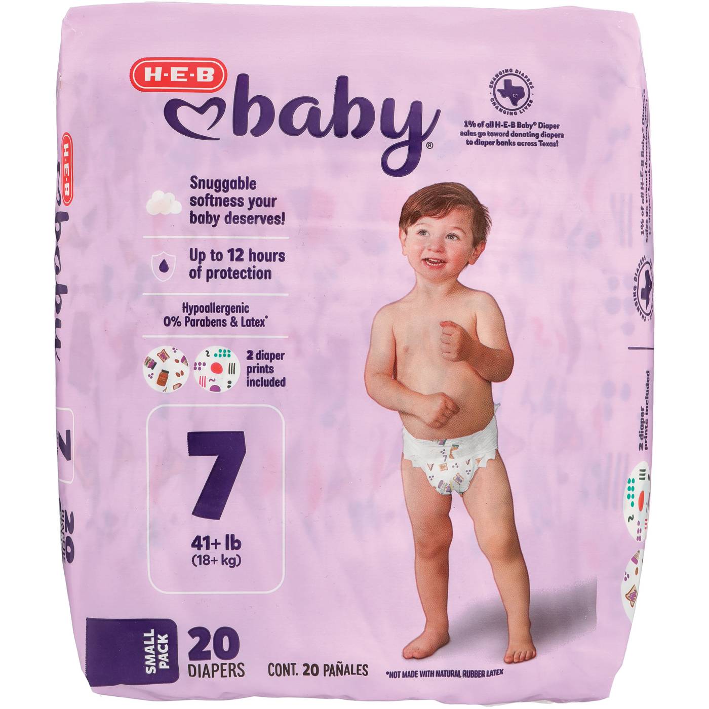 H-E-B Baby Small Pack Diapers - Size 7; image 1 of 6