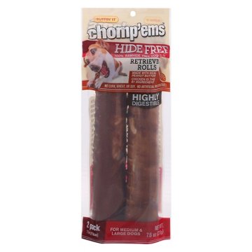 Ruffin' It Chomp'ems Hide-Free Chicken & Peanut Butter Retriever Rolls Dog Treats