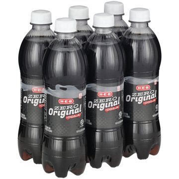 H-E-B Zero Sugar Original Cola 6 pk Bottles