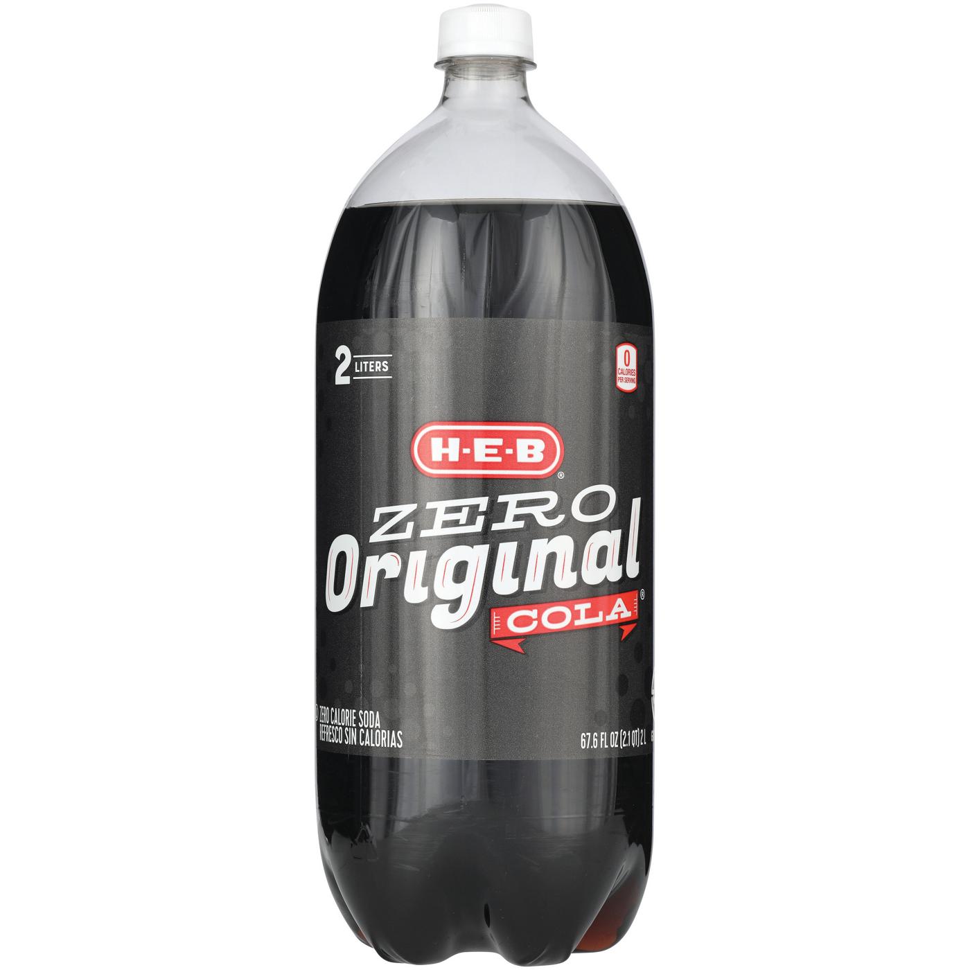 H-E-B Zero Calorie Original Cola Soda; image 2 of 2