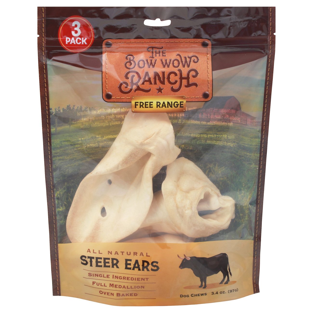 The Bow Wow Ranch Steer Ears Dog Chews Shop Bones & Rawhides at HEB