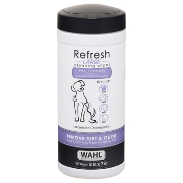 Wahl Refresh Large Lavender Chamomile Cleaning Wipes for Pets, 50 ct