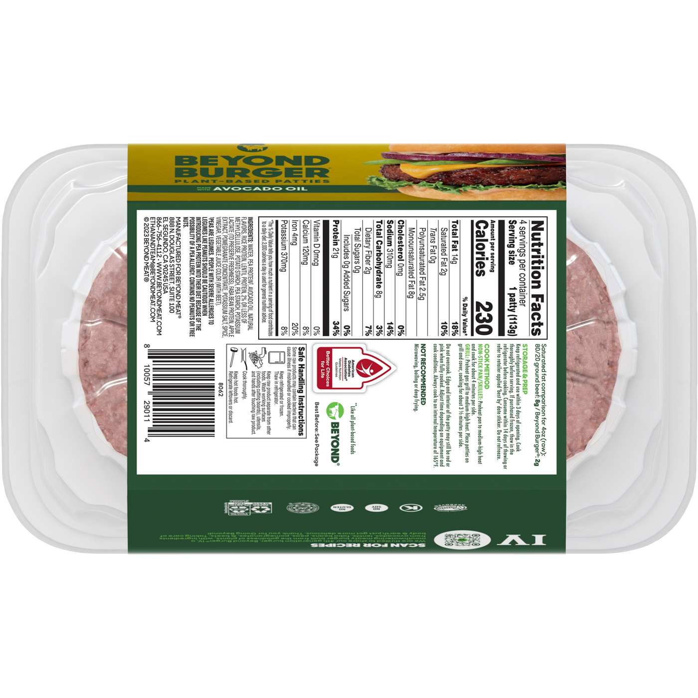 Beyond Meat Beyond Burger Plant-Based Burger Patties; image 2 of 2