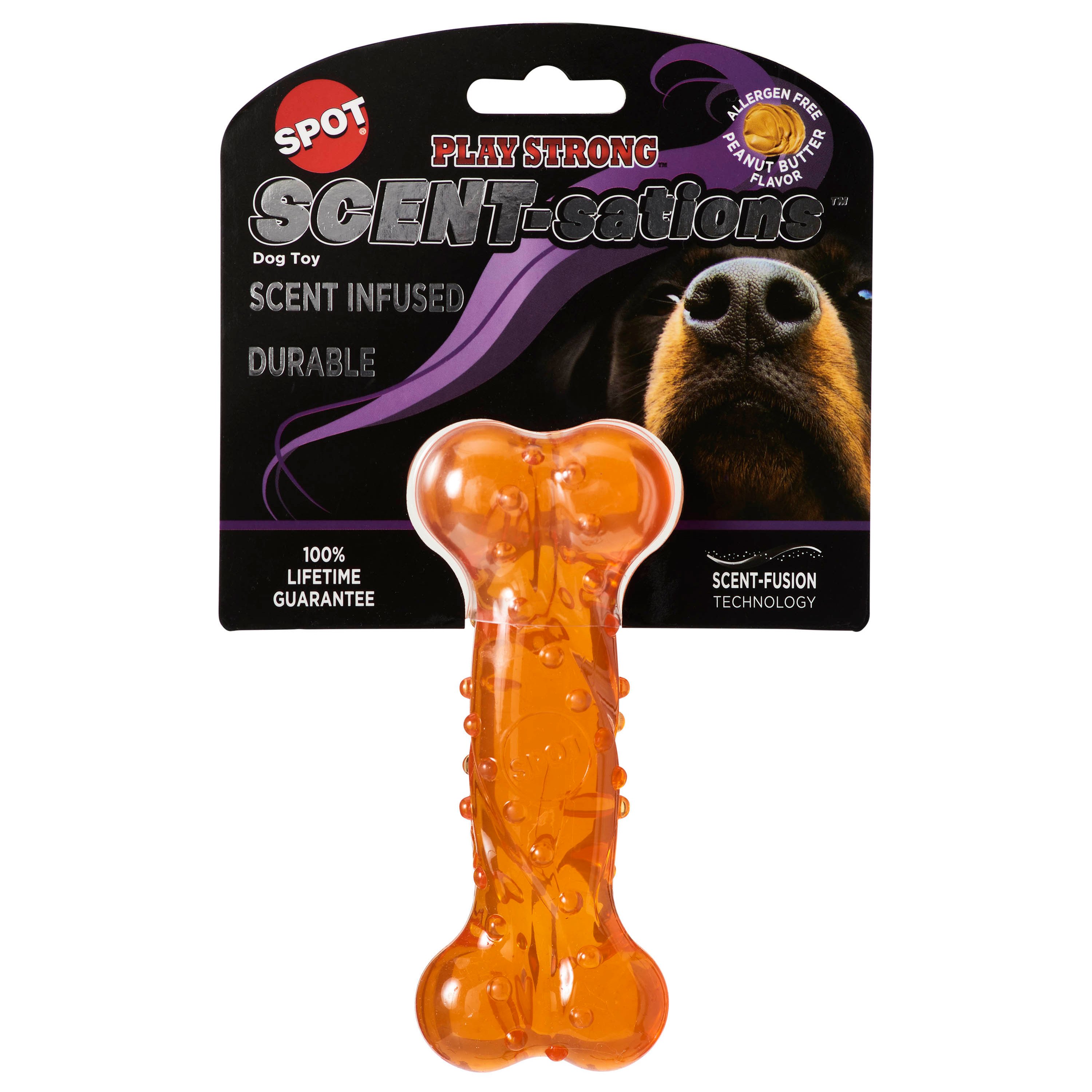 Spot Play Strong Scent-sations Peanut Butter Dog Chew Toy - Shop Chew Toys  at H-E-B