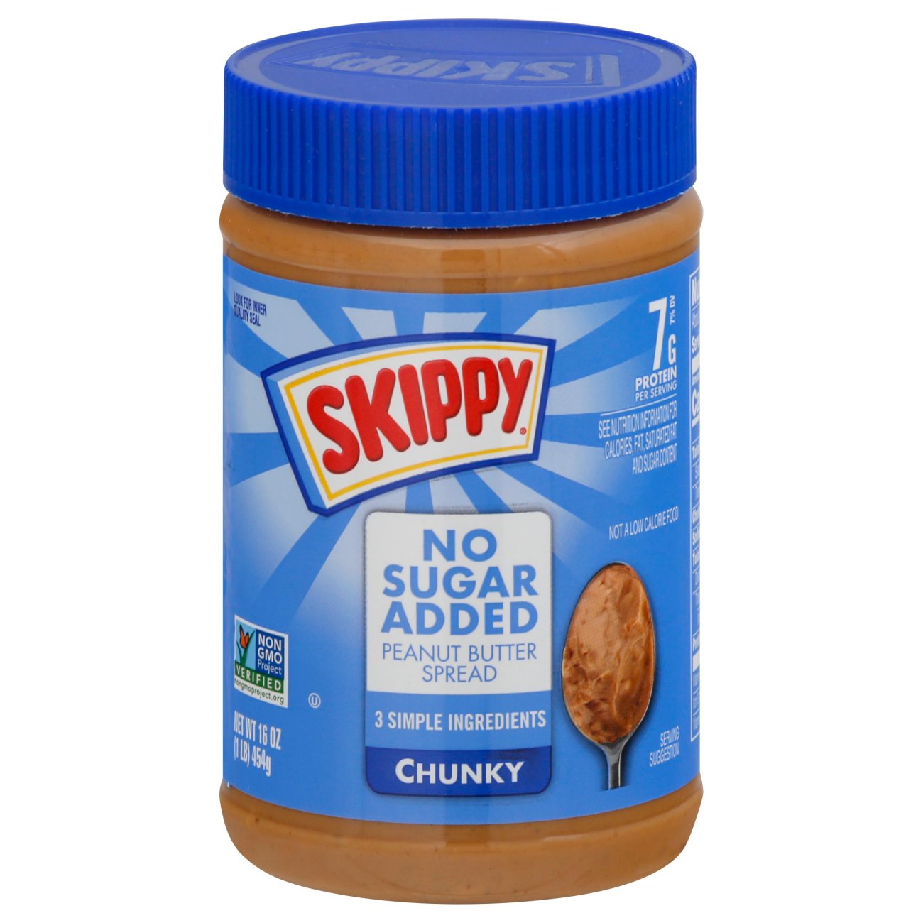 Skippy No Sugar Added Chunky Peanut Butter - Shop Peanut Butter At H-E-B