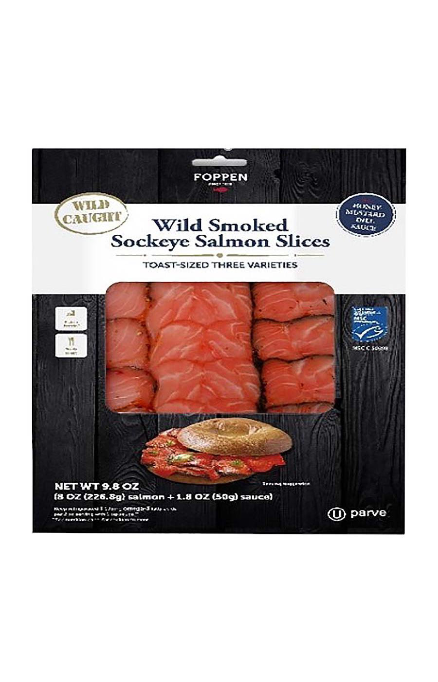 Foppen Cold Smoked Alaskan Sockeye Salmon Slices; image 1 of 2