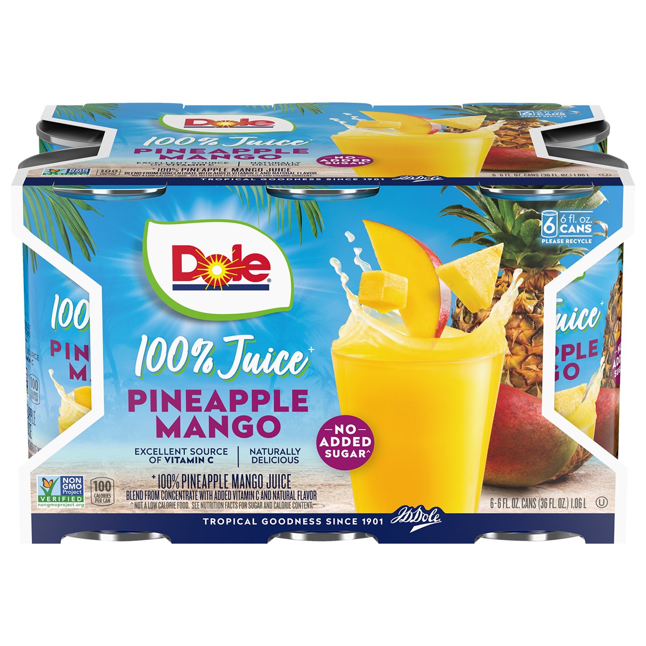 Dole Pineapple Mango Juice 6 oz Cans Shop Juice at HEB