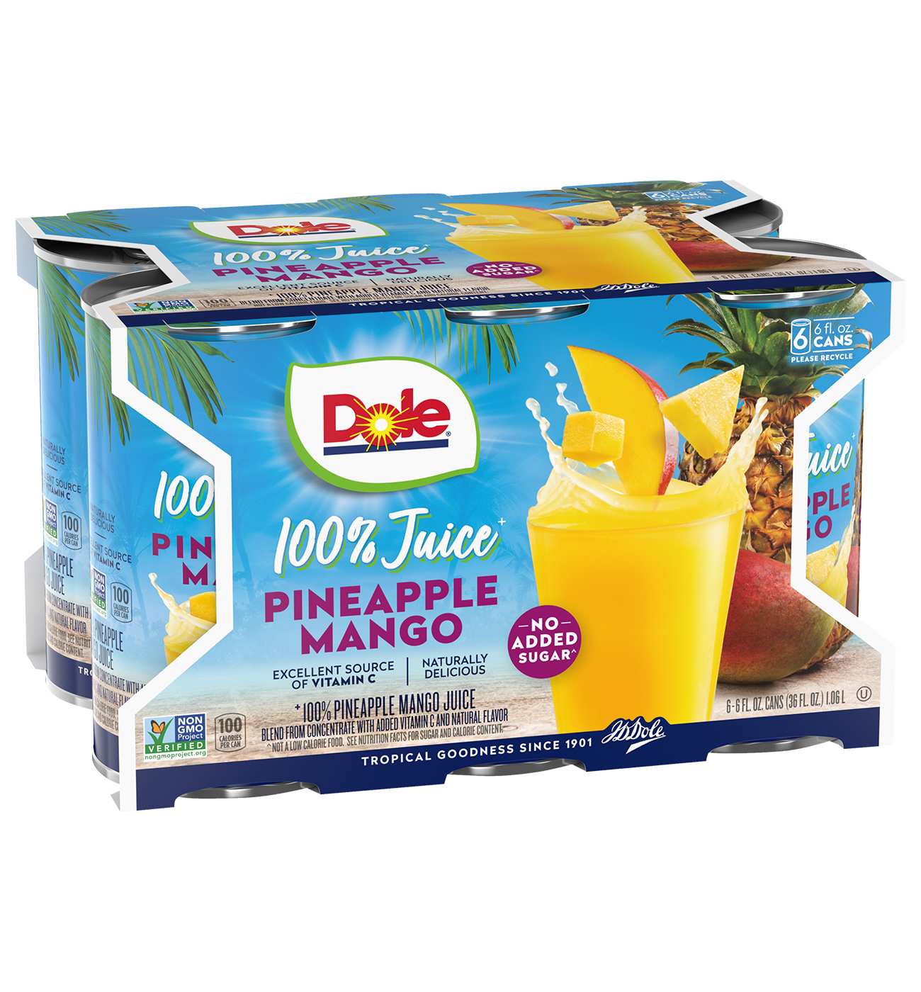 Dole Pineapple Mango Juice 6 oz Cans; image 2 of 2