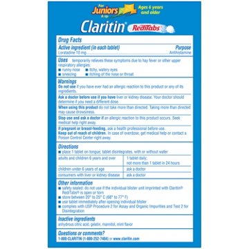 Claritin Juniors RediTabs Allergy 24 Hour Relief Tablets