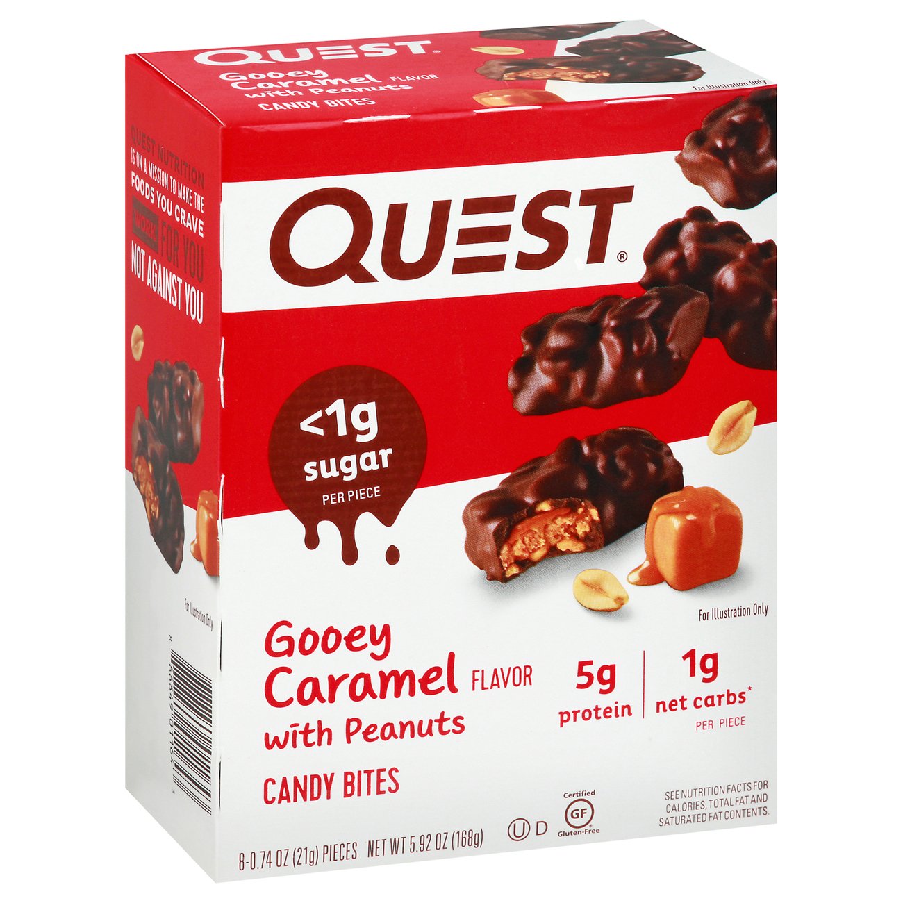 Quest Gooey Caramel with Peanuts Candy Bites Shop Granola & snack