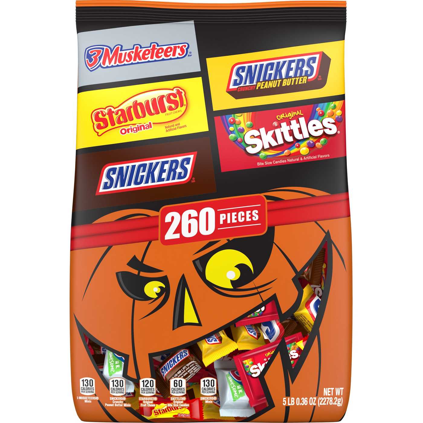 Snickers, Skittles, Starburst & 3 Musketeers Assorted Fun Size Halloween Candy; image 1 of 2