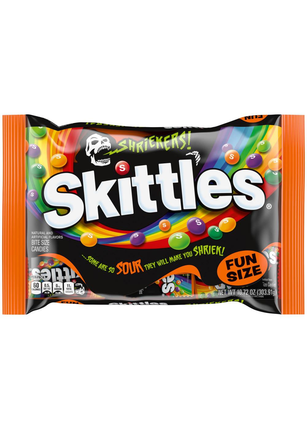 Skittles Shriekers Sour Fun Size Halloween Candy Packs; image 1 of 4