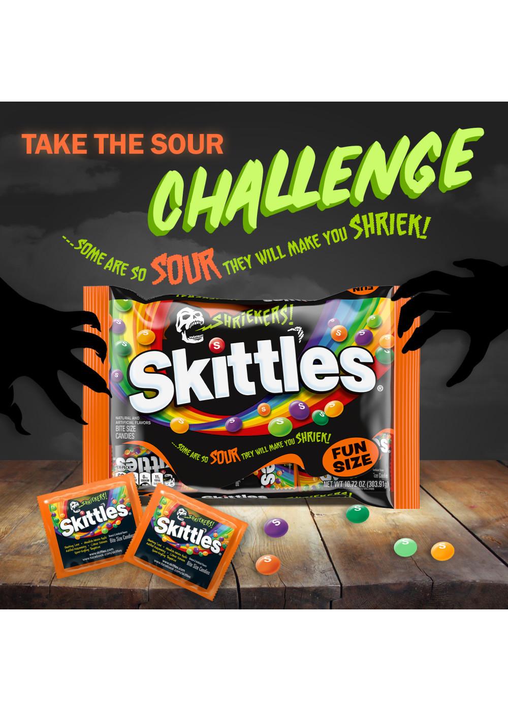 Skittles Shriekers Sour Fun Size Halloween Candy Packs; image 2 of 4