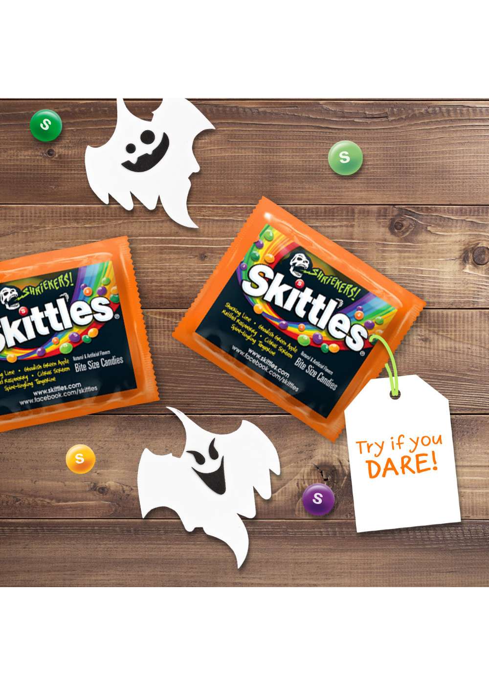 Skittles Shriekers Sour Fun Size Halloween Candy Packs; image 3 of 4