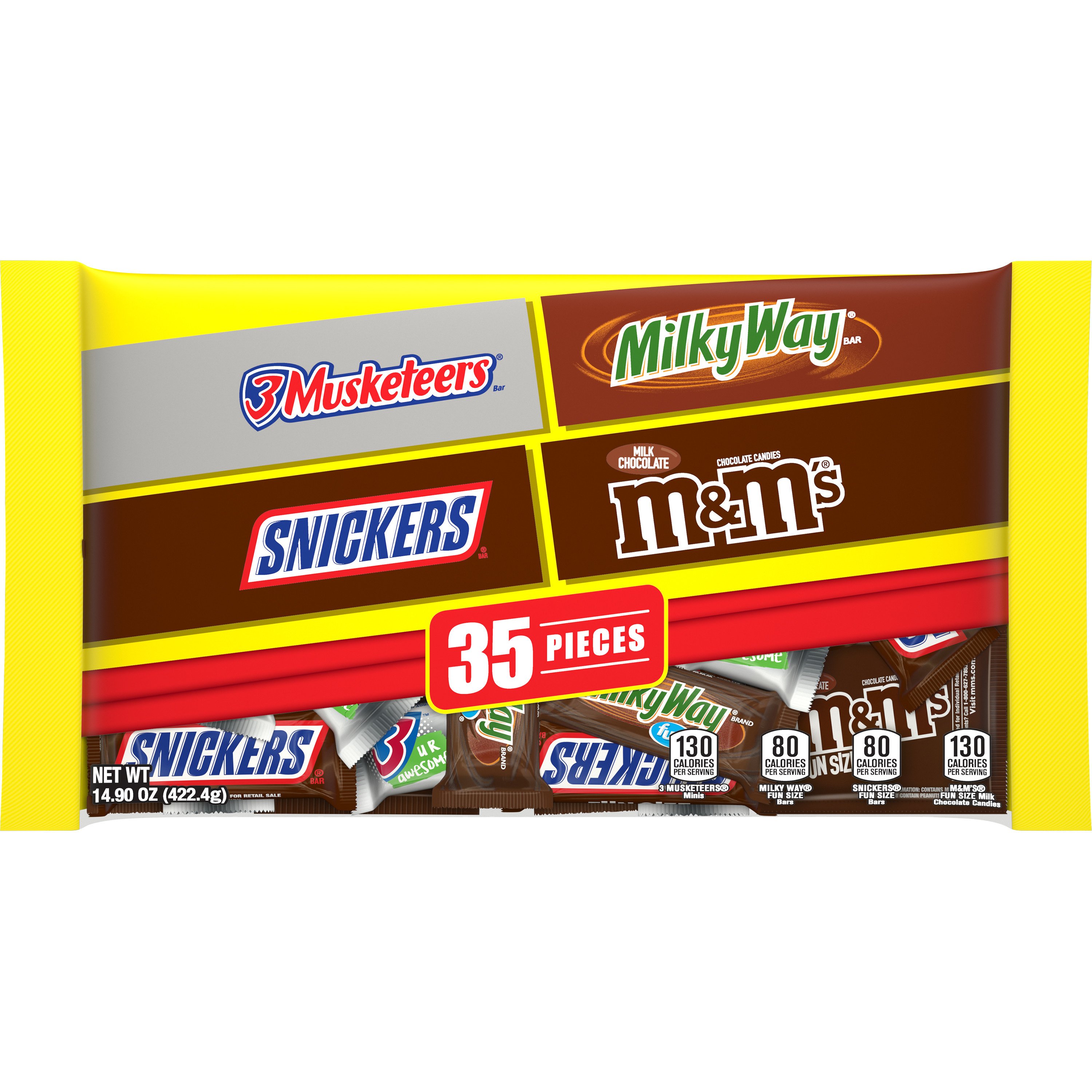 M&M'S, Snickers, Twix & Milky Way Chocolate Fun Size Candy - Shop Candy ...