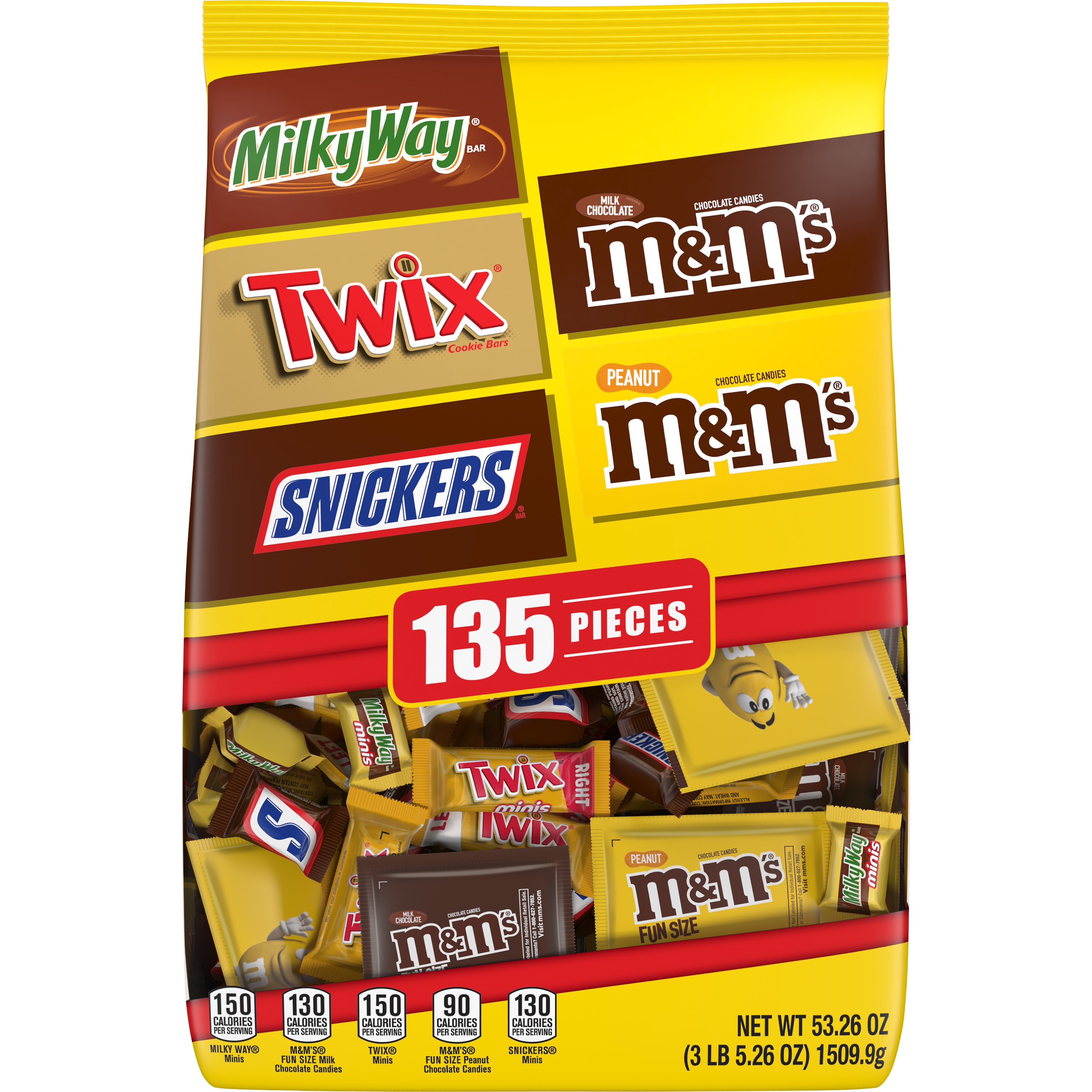 M&M's, Snickers, Twix & Milky Way Assorted Mini Chocolate Halloween ...