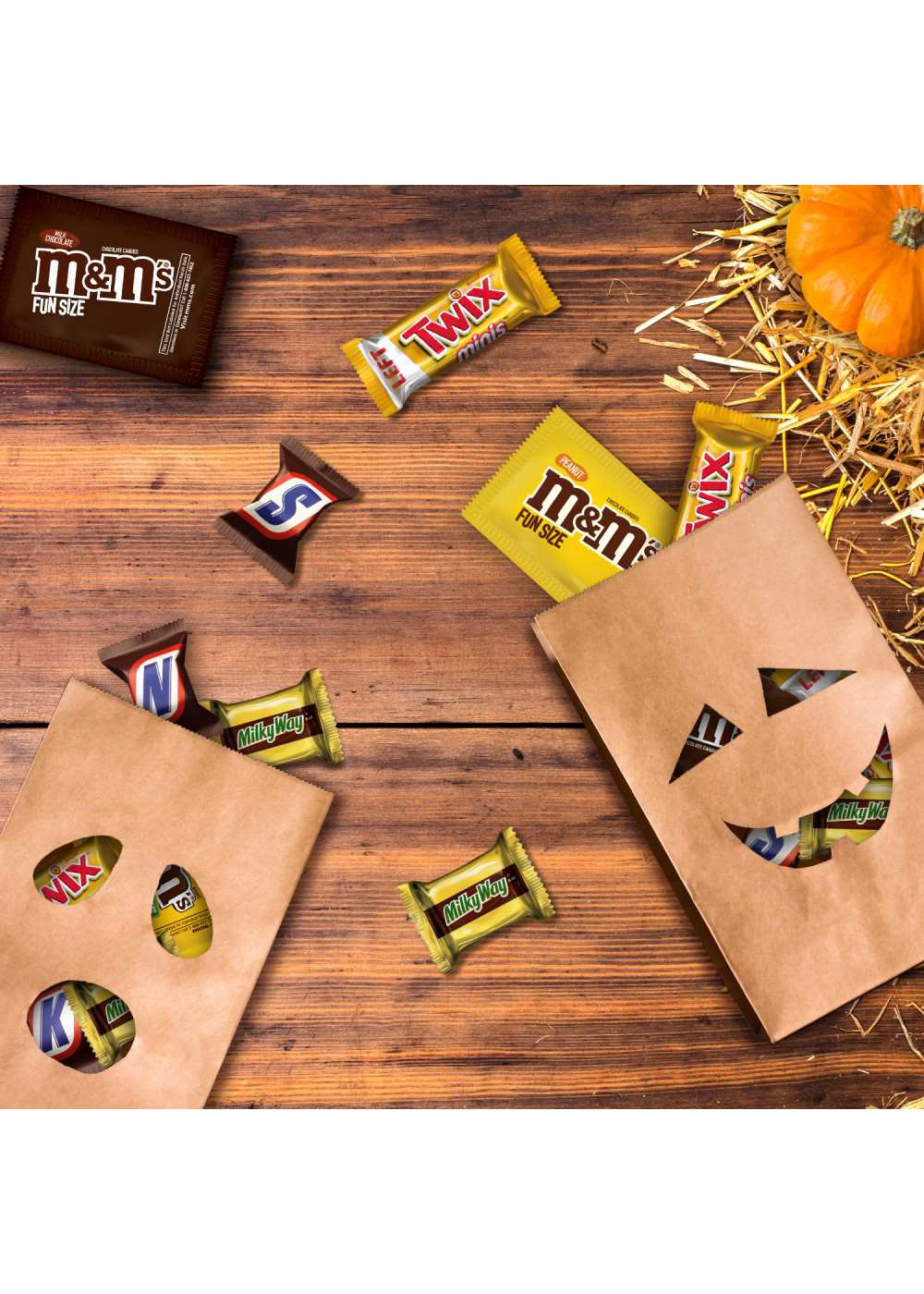 M&M's, Snickers, Twix & Milky Way Assorted Mini Chocolate Halloween Candy -  Shop Candy at H-E-B