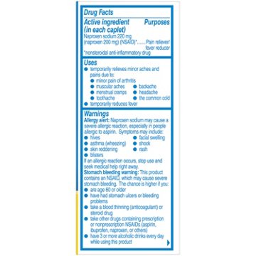 Aleve Pain & Fever Relief Naproxen 220 mg Tablets
