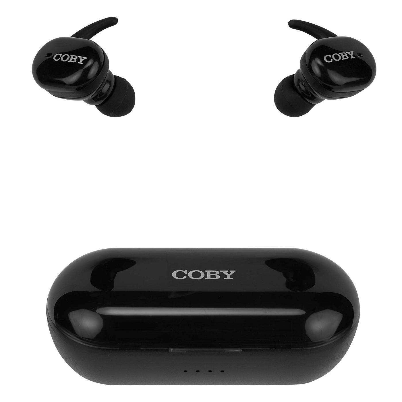 Coby Black True Wireless Earbuds with Charging Case Shop