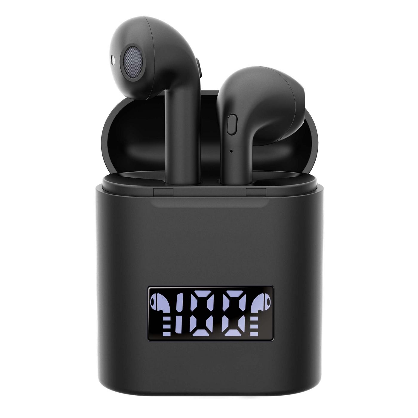 Coby Black True Wireless Earbuds with Smart Battery Display; image 1 of 2