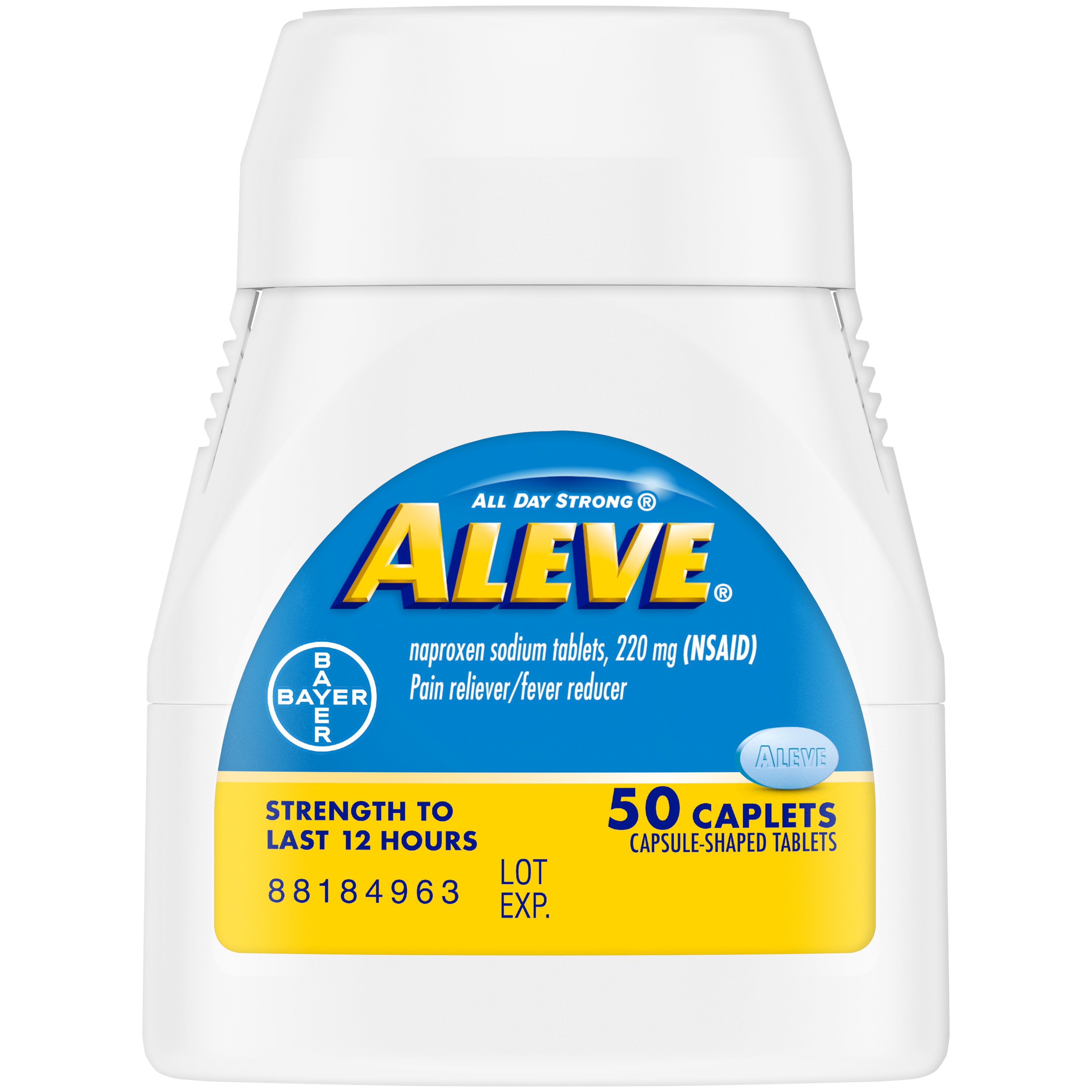 Aleve Pain Reliever/Fever Reducer Naproxen 220mg Caplets - Shop Pain ...