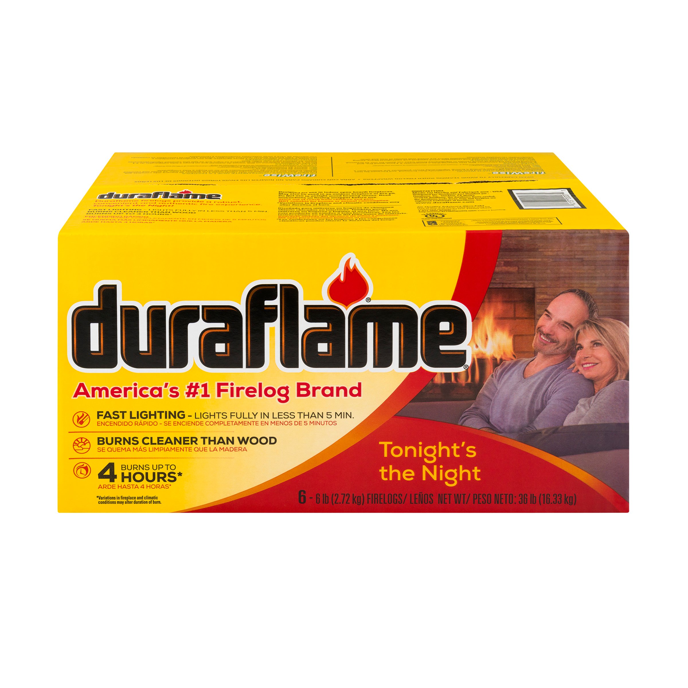 Duraflame 4 Hour Fire Log Case Pack - Shop Charcoal, Wood u0026 Fuel at H-E-B