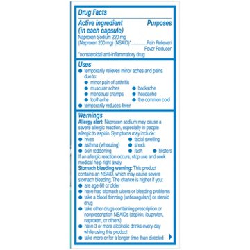 Aleve Liquid Gels Naproxen 220mg Capsules