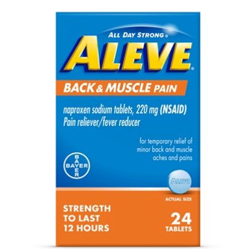 Aleve Back & Muscle Pain Naproxen 220mg Tablets