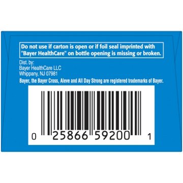 Aleve Back & Muscle Pain Naproxen 220mg Tablets