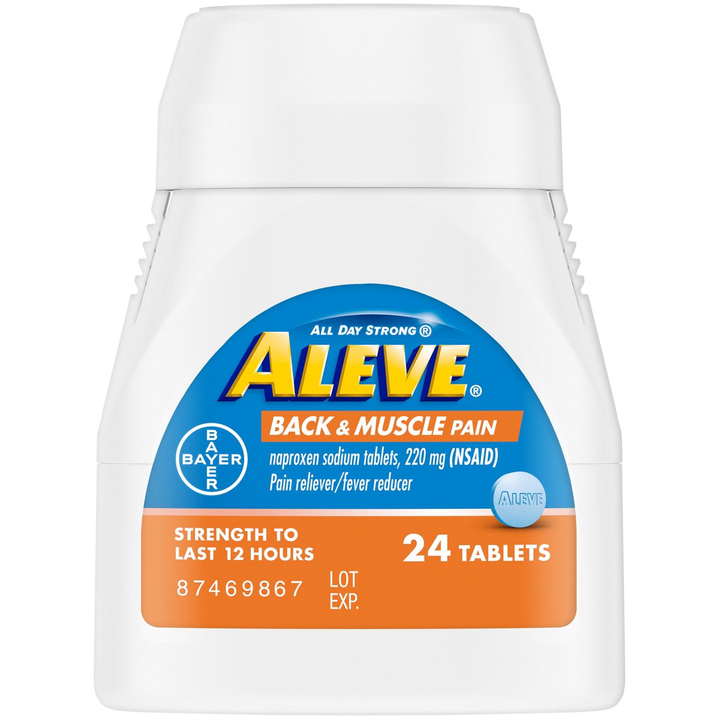 Aleve Back & Muscle Pain Naproxen 220mg Tablets; image 6 of 6