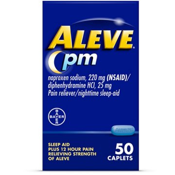 Aleve PM Pain Reliever Nighttime Sleep-Aid 220mg Caplets