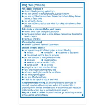 Aleve Liquid Gels Naproxen 220mg Capsules