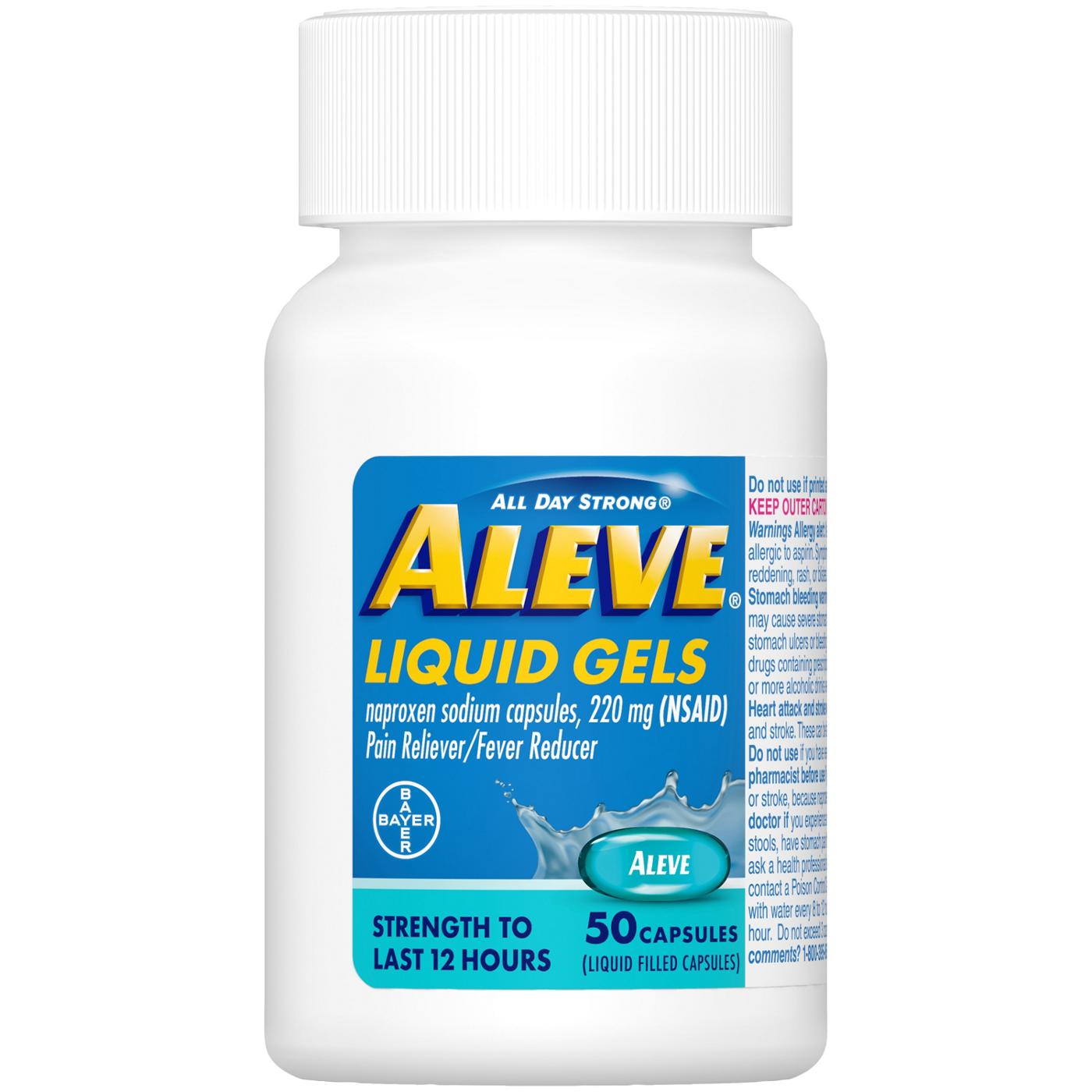 Aleve Liquid Gels Naproxen 220mg Capsules; image 5 of 7