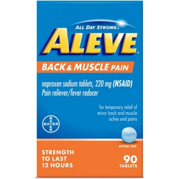 Aleve Back & Muscle Pain Naproxen 220mg Tablets