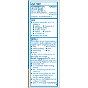 Aleve Back & Muscle Pain Naproxen 220mg Tablets